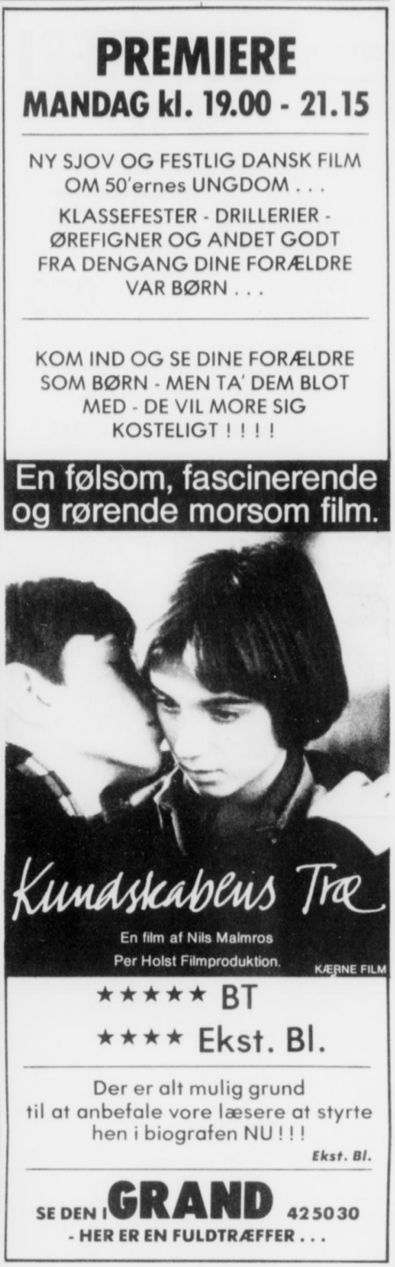 Biografannonce Dagbladet Djursland 21/11 1981